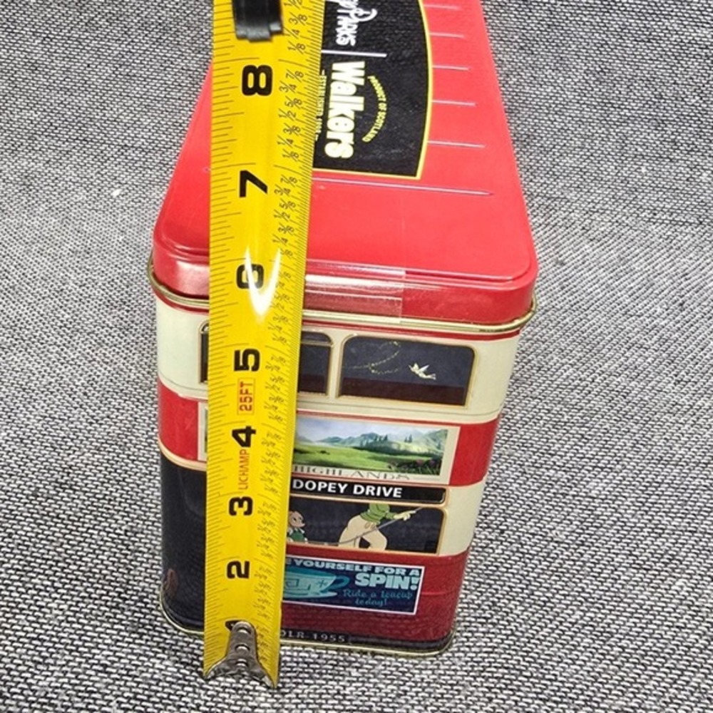 Disney Parks Walkers Shortbread London Bus Tin Mickey Friends Red Large Good - Picture 7 of 11